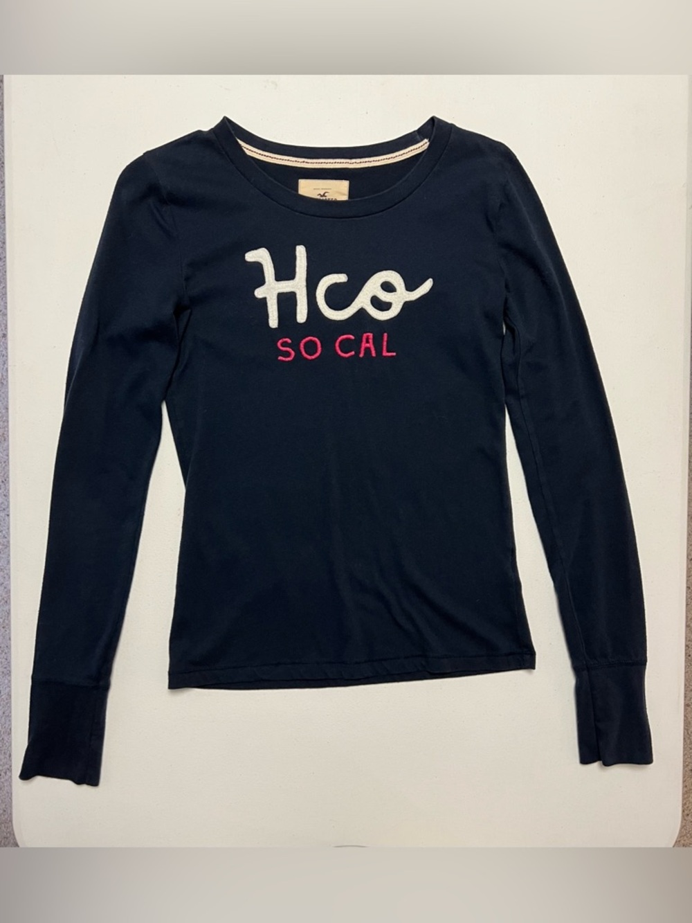 Vintage Y2K Hollister HCO SO CAL Navy Crewneck Tee
